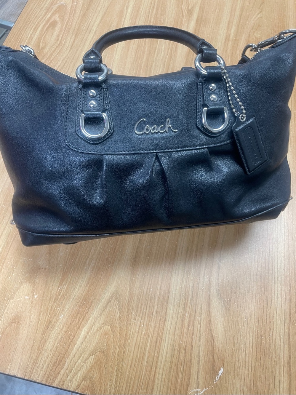 Coach Black Leather Satchel - Picture 2 of 13